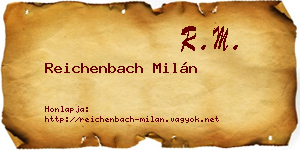 Reichenbach Milán névjegykártya